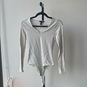 New Look Cream V-Neck Bodysuit